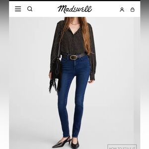 Madewell Women's 10inch High Rise Skinny Jeans sz 29 great condition
